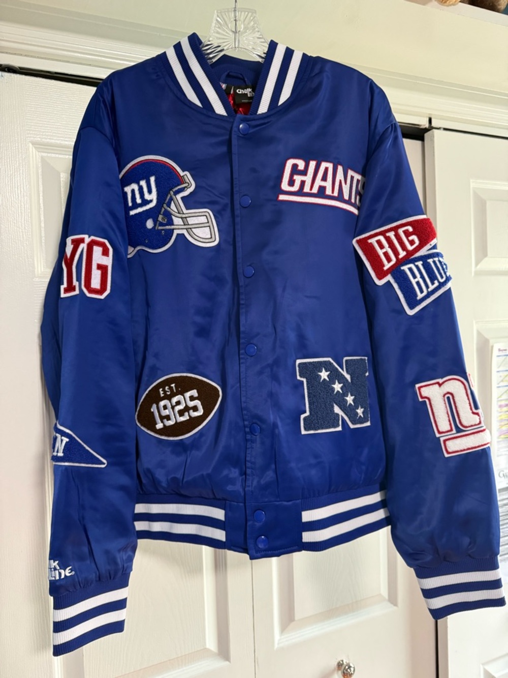 Chalk Line, NFL New York Giants Satin Pennant Jacket